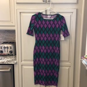 Green and purple Julia dress
